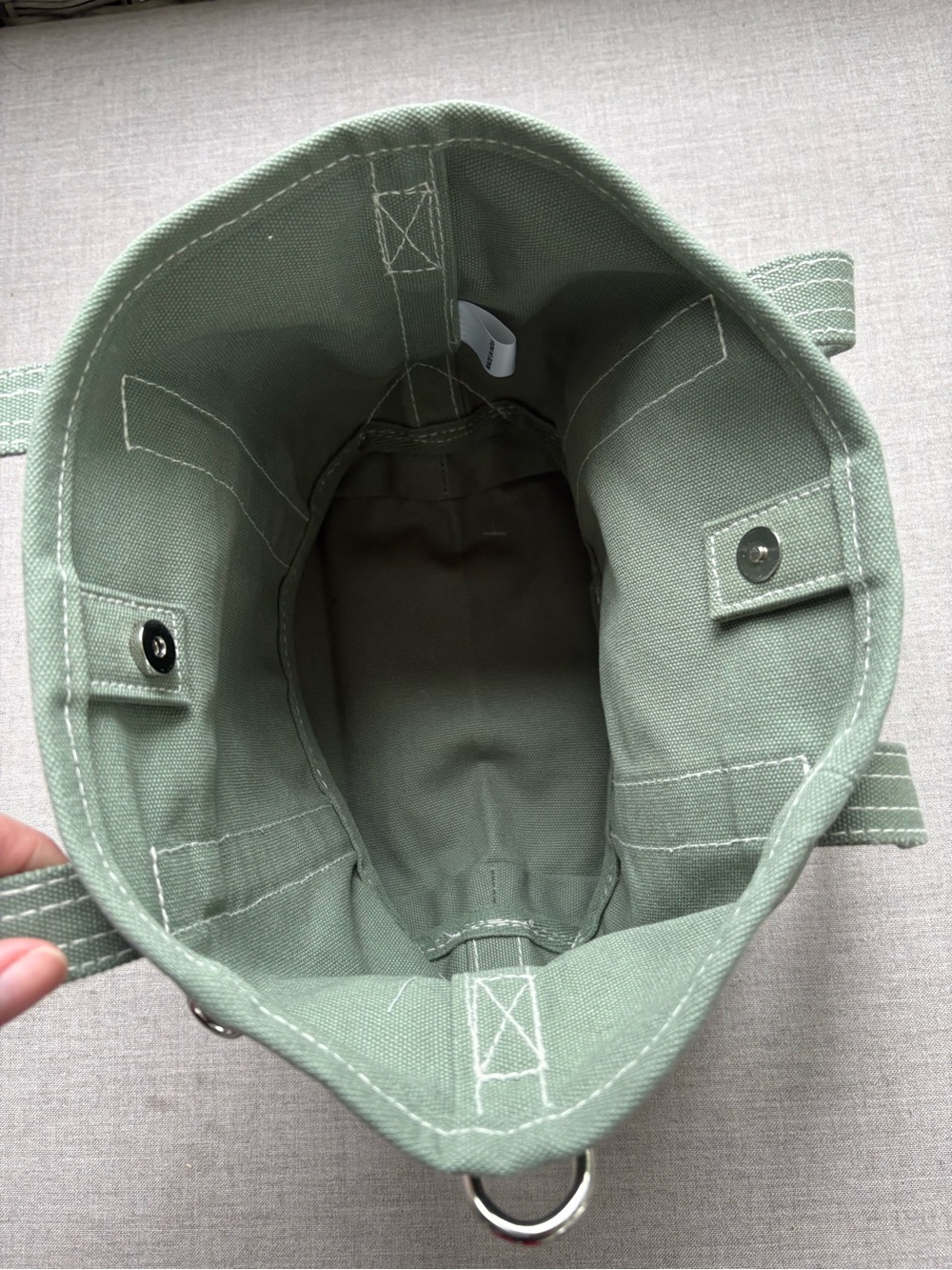 Lou & Grey Sage Green Mini Canvas Tote - Picture 4 of 8